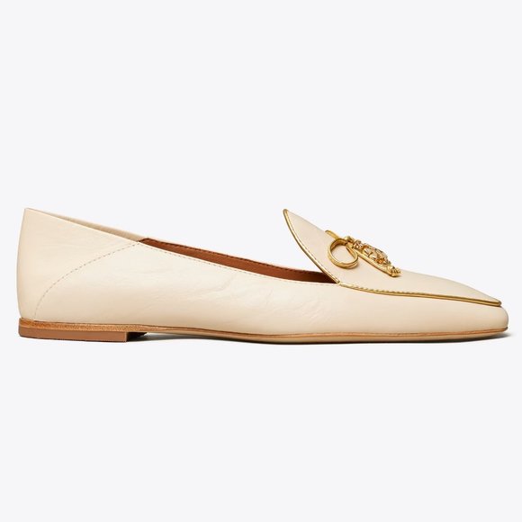 Tory Burch $328 CONVERTIBLE Charm Loafer Dulce De Leche Gold Cream 9.5 10 - Picture 5 of 5